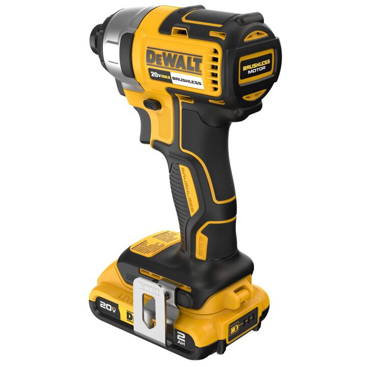 DEWALT 20V MAX Brushless Cordless 1/4 Inch Impact Driver Kit & Elite Series 100pc Drill Driver Set, large image number 6