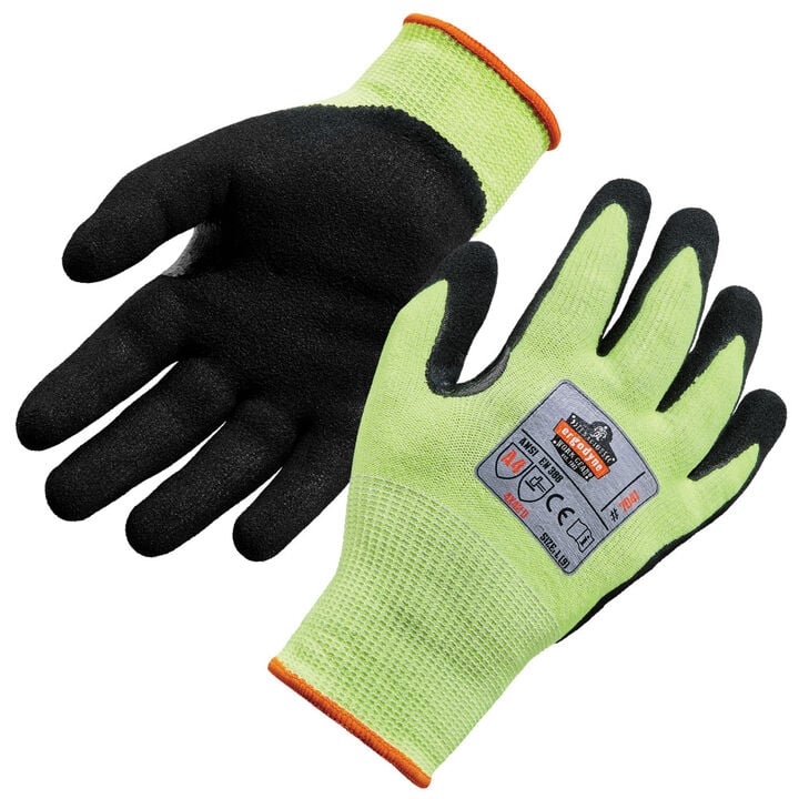 Ergodyne 7041 Certified Nitrile Coated Cut-Resistant Gloves XS Lime