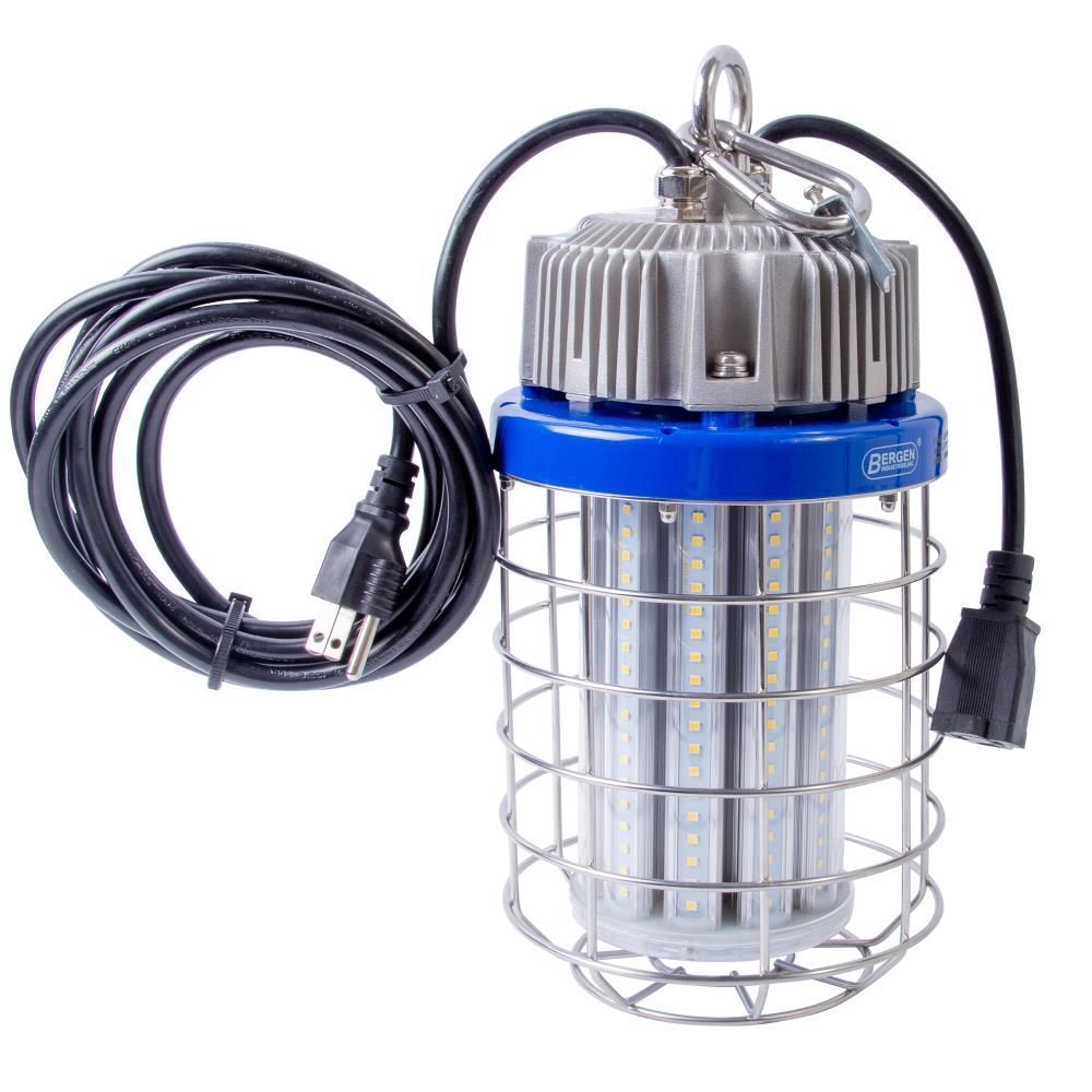 Bergen Industries 60 watt High Bay LED luminaire Temporary Plug-in Work Light Fixture 7500 lm 5000K Stainless Steel Cage, large image number 1