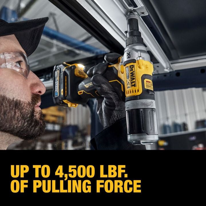 DEWALT 20V MAX XR Cordless 1/4 in Rivet Tool 5Ah Kit, large image number 4