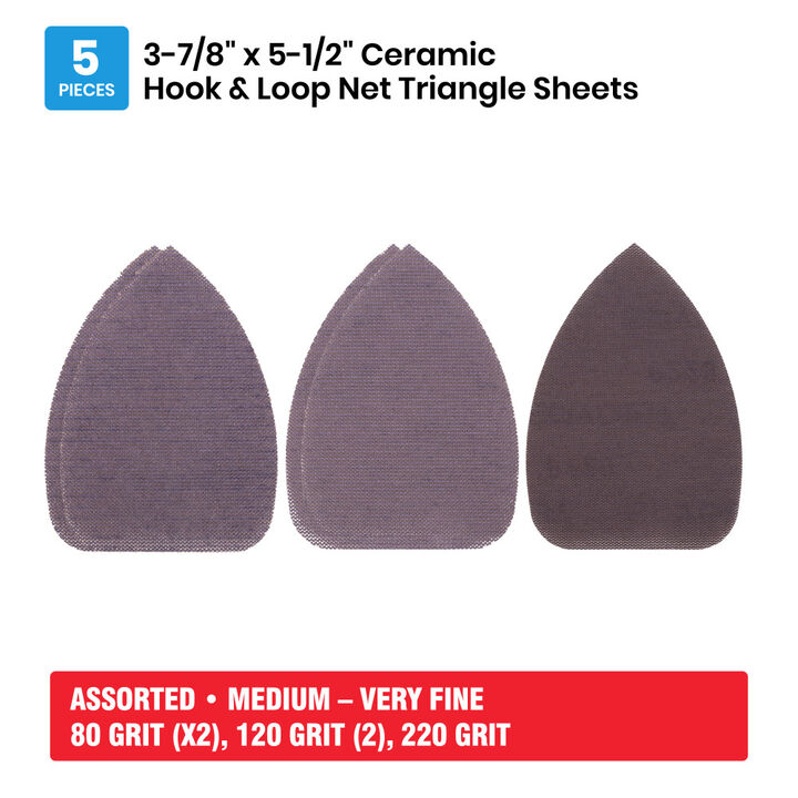Spyder 3-7/8 Inch Mouse Detail Sander Sheets, 80/120/220 Grit Ceramic, 5 Pieces, large image number 6