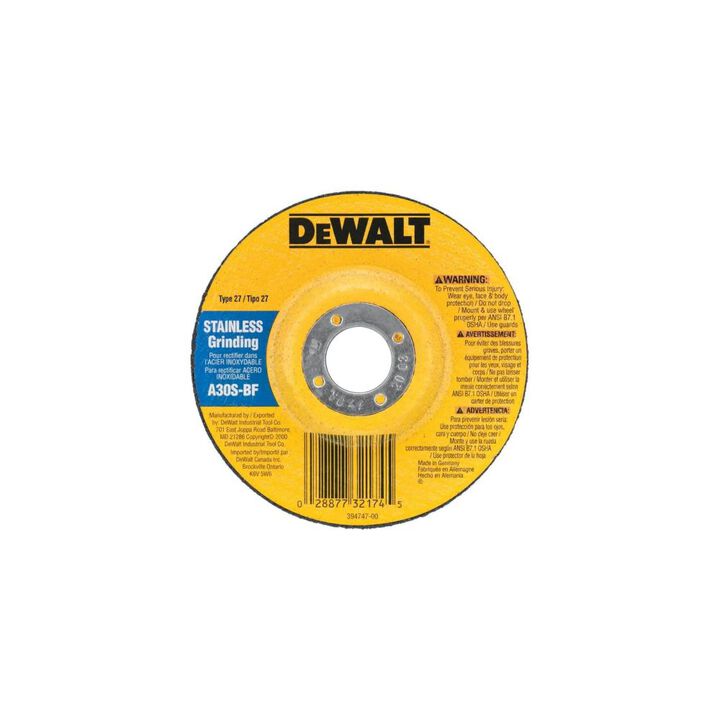 DEWALT 4-1/2 In. Steel Grinding Wheel, large image number 1