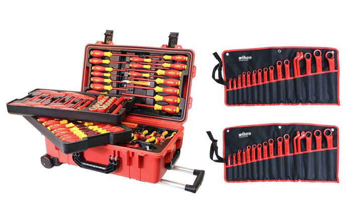 Wiha Master Electricians Insulated Tools Set with Rolling Case 112 Pieces