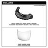 Milwaukee BOLT Task Full Face Shield - Clear Uncoated Lens (Compatible with BOLT Safety Helmets & BOLT Hard Hats), small image number 4