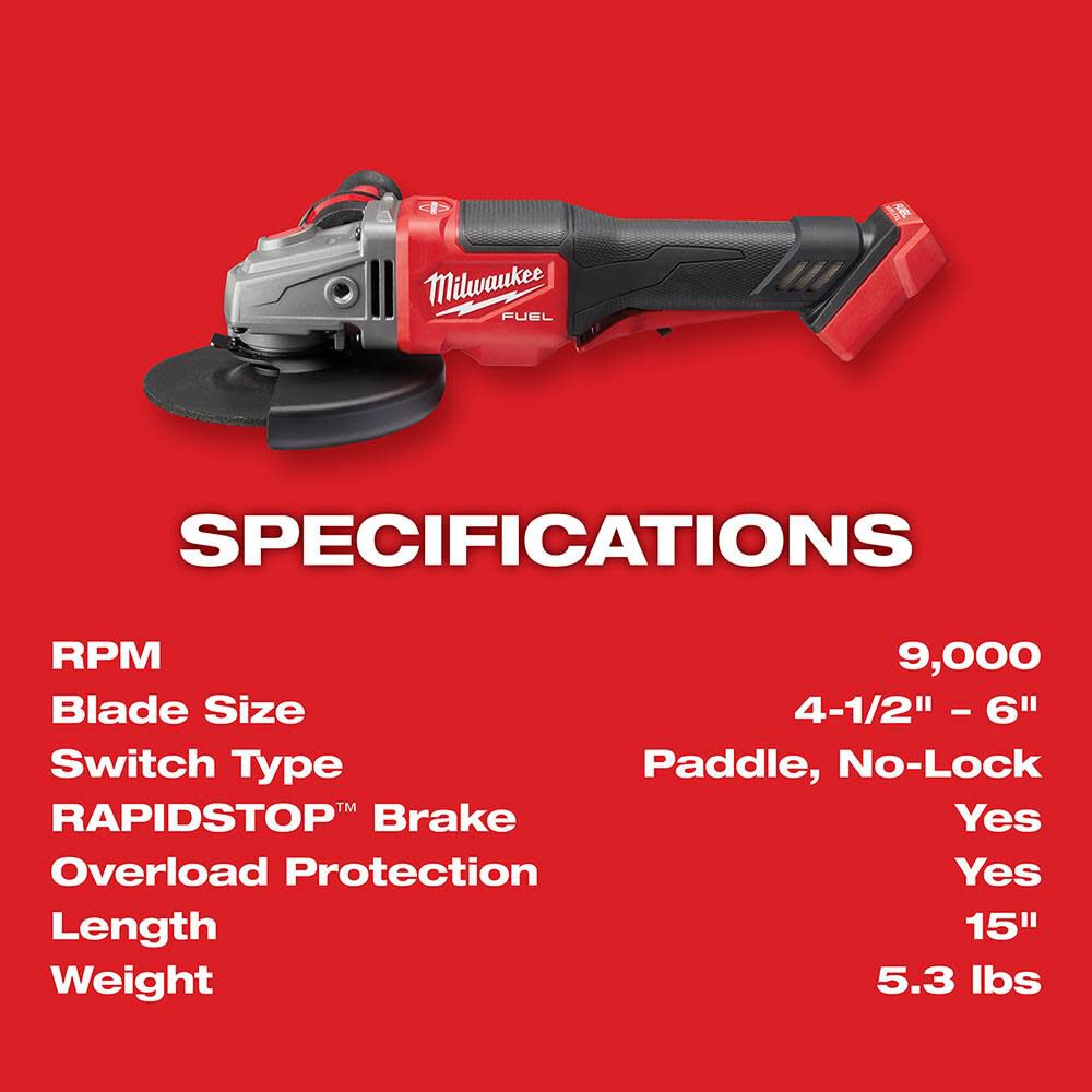 6 inch milwaukee grinder discount