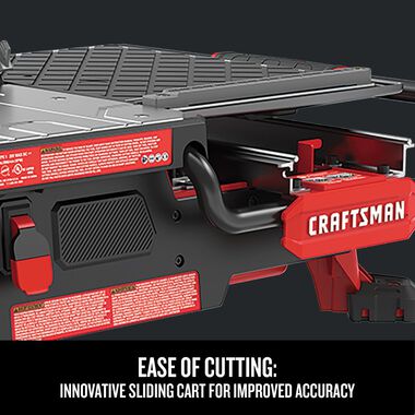 CRAFTSMAN V20* 7 Inch Cordless Compact Wet Tile Saw, large image number 3