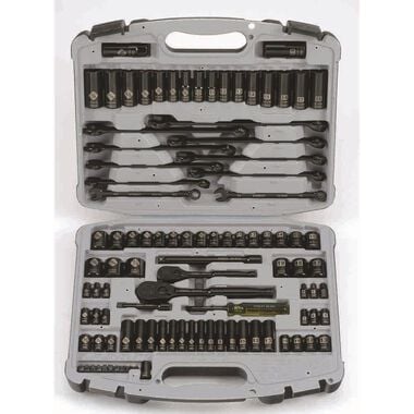 Stanley 99-Piece Black Chrome and Laser Etched Socket Set
