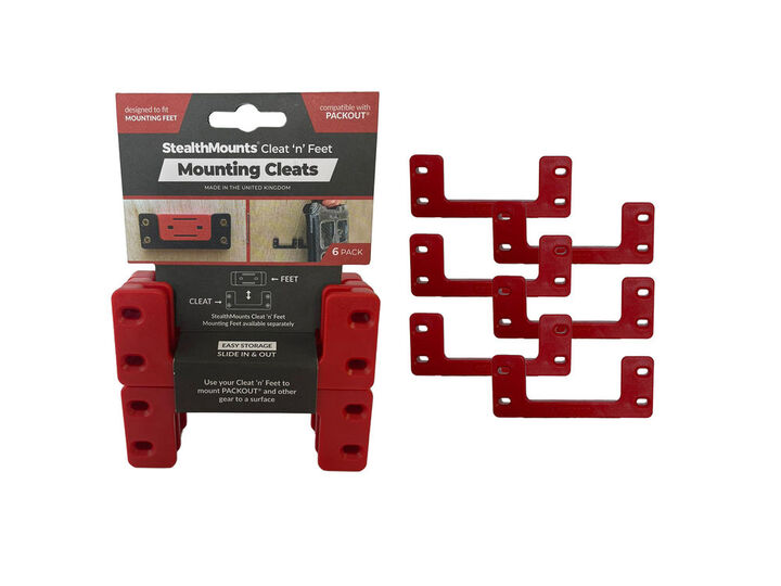 Stealthmounts Cleat 'n' Feet Mounting Cleats 6pk Red
