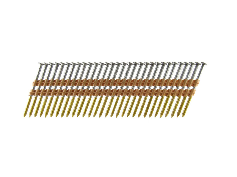 B and C Eagle 2x.113 Round Head Plastic Collated Ring HDG Framing Nails 3000pc, large image number 1
