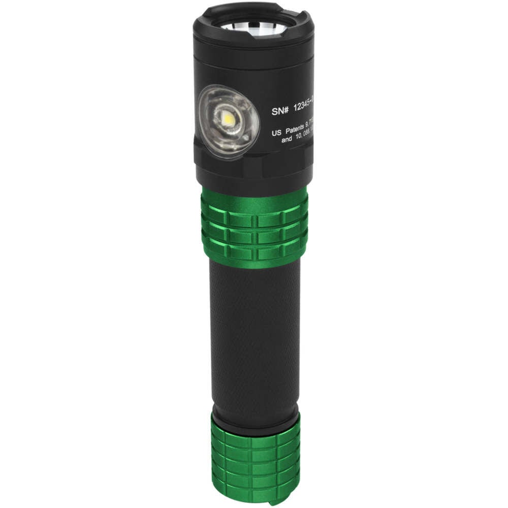 Nightstick Metal Dual-Light Rechargeable Flashlight with Holster, Green – USB-578XL-G