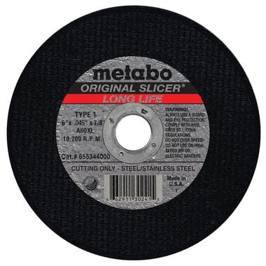 Metabo 5 In. x 0.045 In. x 7/8 In. LongLife Original Slicer Type 1