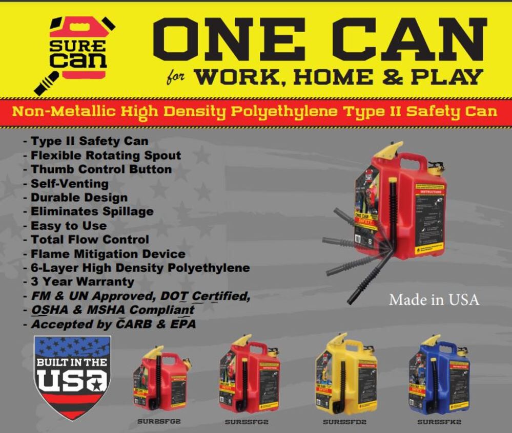 Surecan 5 Gal Safety Gas Can Type II, large image number 2