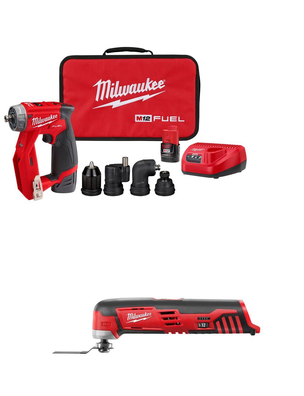 Milwaukee M12 FUEL Installation Drill Driver Kit Multi Tool Bundle 2505 22 2426 20 Acme Tools