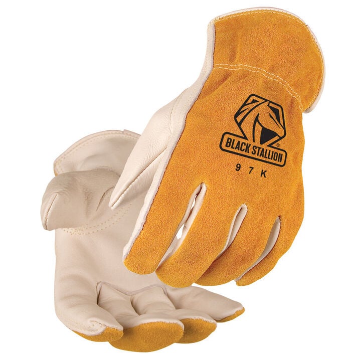 Black Stallion Versatile Grain Cowhide Drivers Gloves 2X