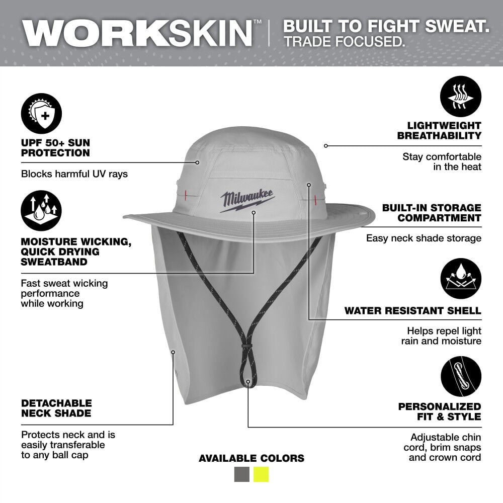 Milwaukee WORKSKIN Sunshade Hat, large image number 2