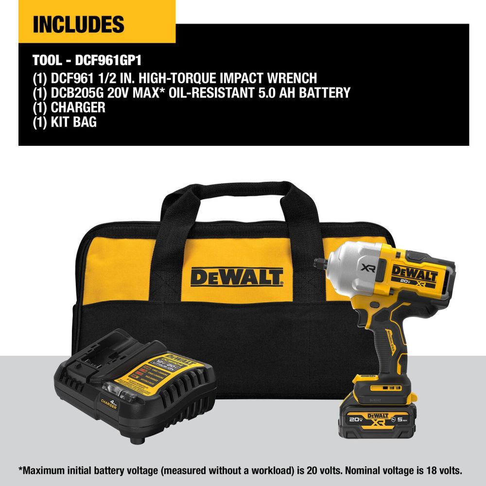 DEWALT 20V 1/2 HIGH TORQUE IMPACT WRENCH, large image number 2