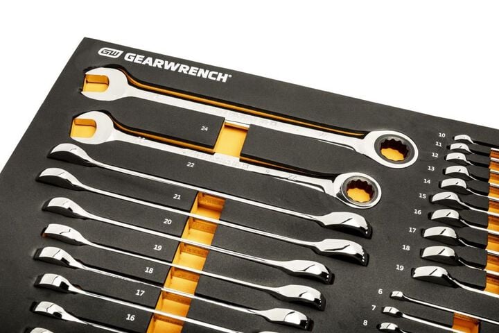 GEARWRENCH Metric Ratcheting Wrench Set 28pc, large image number 4