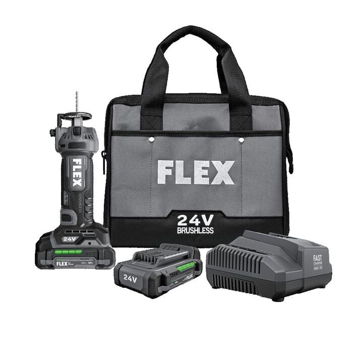 FLEX 24V Drywall Cut Out Tool Brushless Kit, large image number 2