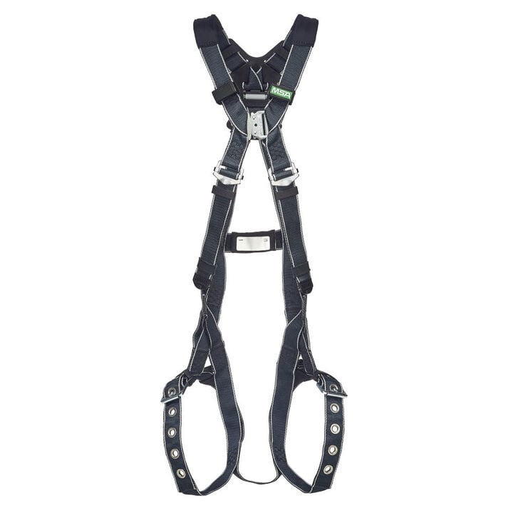 MSA Safety Works V-Form Welding Harness, Back D-Ring, Tongue Buckle Leg Straps, Standard Size