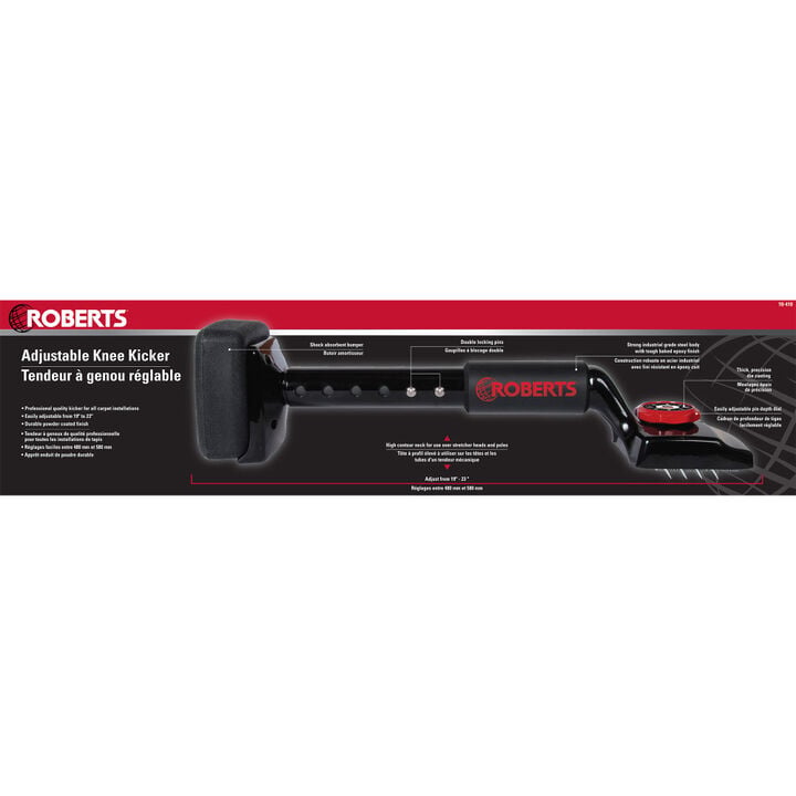 Roberts Adjustable 19 Inch to 23 Inch Carpet Knee Kicker, large image number 7