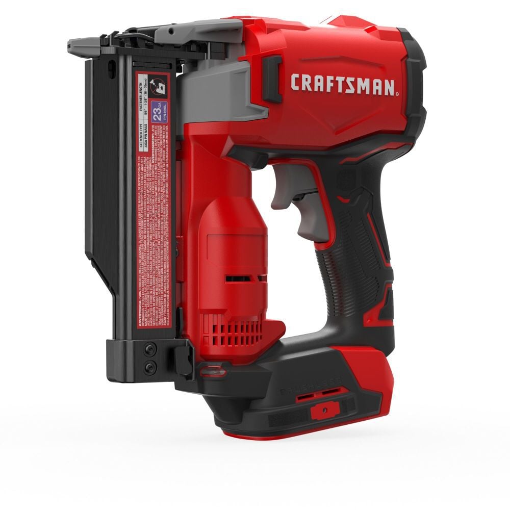 CRAFTSMAN V20 BRUSHLESS RP Cordless 23 Gauge Pin Nailer (Bare Tool) - CMCN623B