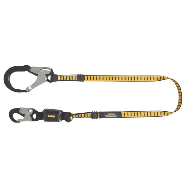 DEWALT 6 ft External Energy Absorber Single Leg Lanyard with Snap Hook, large image number 0