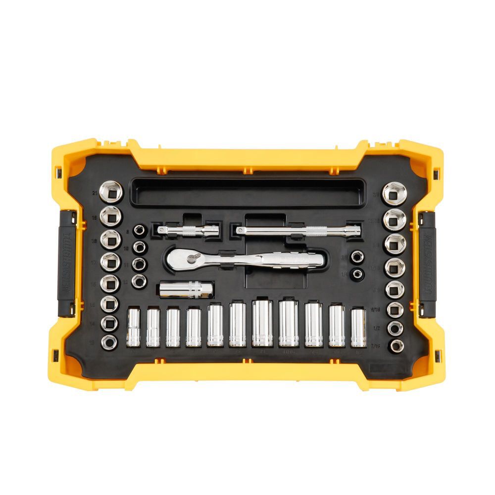 DEWALT Promotional 131 pc. 1/4 in. and 3/8 in. Mechanic Tool Set with TOUGHSYSTEM 2.0 Shallow Tool Trays, large image number 2