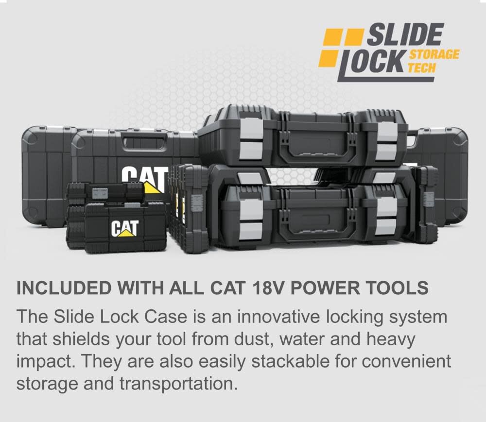 CAT 18V 1/2 in Cordless Drill/Driver with Brushless Motor and Two Batteries, large image number 12