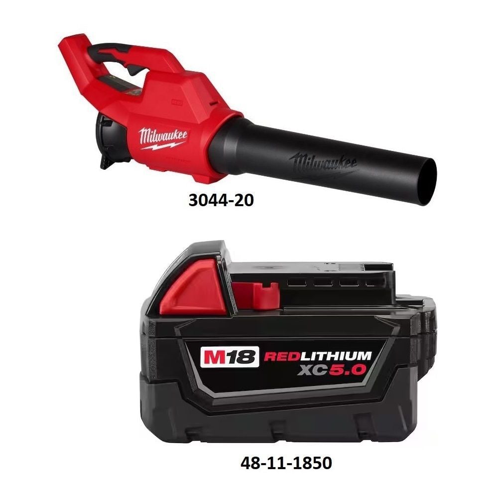 Milwaukee M18 450 CFM Handheld Blower and M18 Battery Pack Bundle, large image number 2