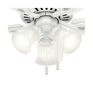 Hunter Fan Builder Ceiling Fan 42in LED Indoor Snow White, large image number 2