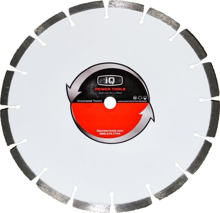 iQ Power Tools 12 Inch Silver Segmented Rim Diamond Blade for Concrete and Brick, large image number 0