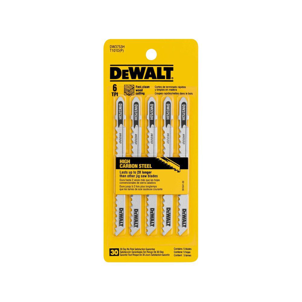 DEWALT 4-in 6 TPI T-shank Clean Cut Wood Cutting Jig Saw Blade, large image number 3