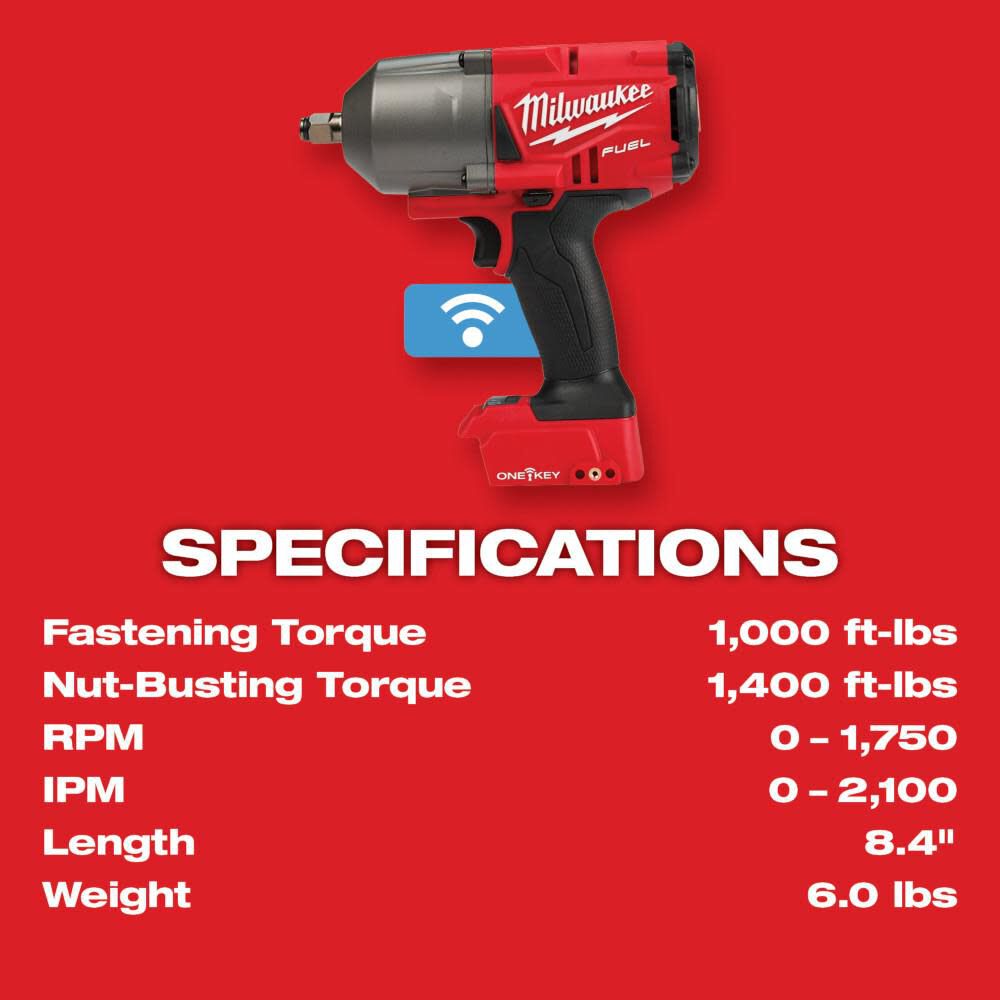 Milwaukee M18 FUEL with ONE KEY High Torque Impact Wrench 1 2 in