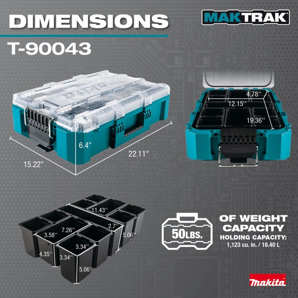 Makita Promotional MAKTRAK Deep Medium Organizer, large image number 3