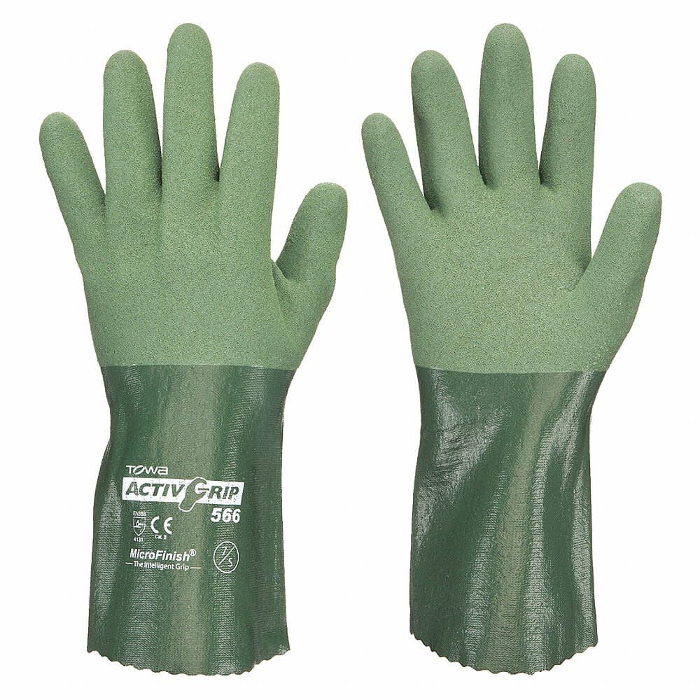 Protective Industrial Products ActivGrip Green Nitrile Chemical Gloves Large, large image number 2