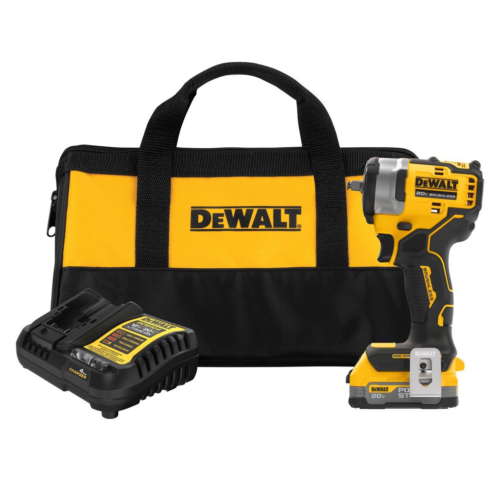 DEWALT 20V MAX 3/8in Impact Wrench & POWERSTACK Compact Battery, large image number 4
