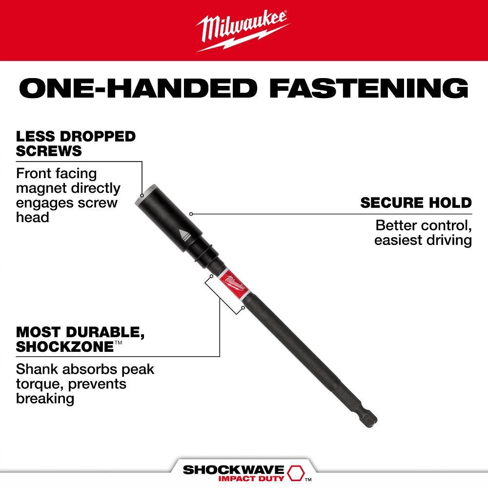 Milwaukee SHOCKWAVE Impact Duty 6 Inch Screw Holding Bit Holder, large image number 4