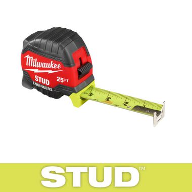 Milwaukee 25 Ft. STUD Tape Measure with Engineers Scale