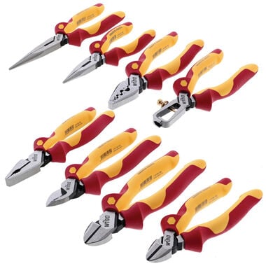 Wiha Insulated Industrial Pliers Cutters Set with Canvas Pouch 8pc