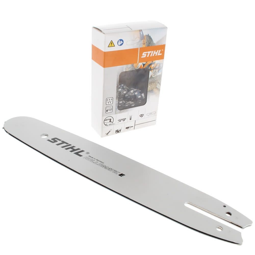 Stihl 2+1 Cut Kit 18 Inch Long 3/8 Inch Low Profile Pitch 0.050 Inch Gauge Chainsaw Guide Bar and Two 63PM 61 Link Chainsaw Chains, large image number 1