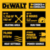 DEWALT 70000 BTU Cordless or Corded Forced Air Propane Heater, small image number 2