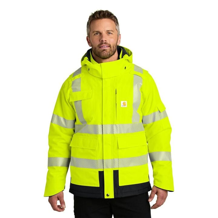 Carhartt Waterproof Class 3 Sherwood Hi-Vis Lime Jacket, large image number 1