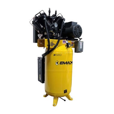 EMAX 80 Gallon 175 Psi 230/460V 3-Phase 10HP Vertical Air Compressor