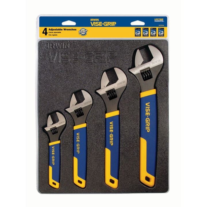 Irwin Vise-Grip Adjustable Wrench Set, SAE/MM, 4 Piece, large image number 5