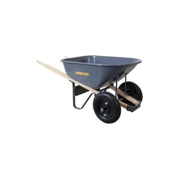True Temper Wheelbarrow with Dual Wheel 6 Cu Ft Steel, large image number 1