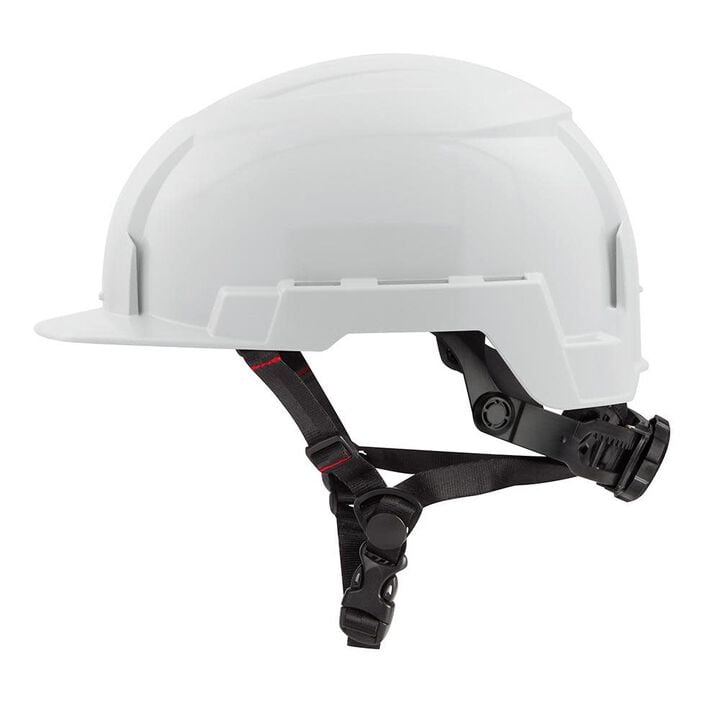 Milwaukee White Front Brim Helmet with BOLT Class E White