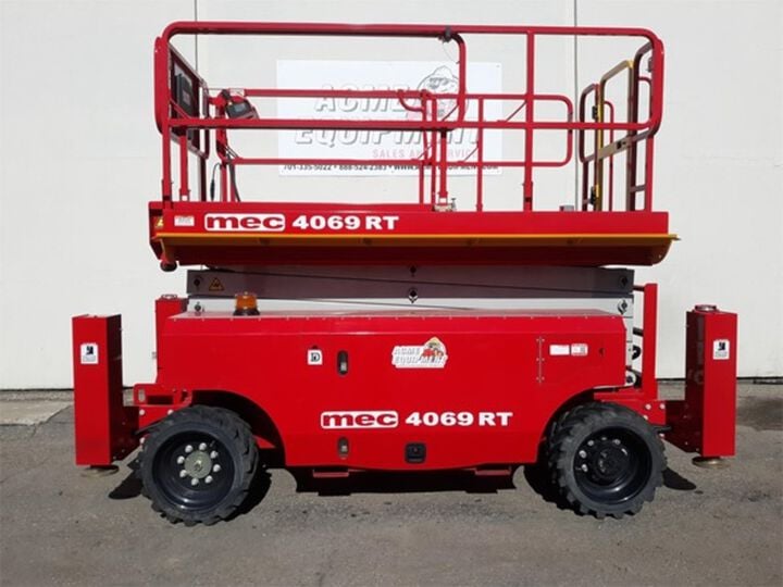 mec 40ft Rough Terrain Scissor Lift, large image number 6