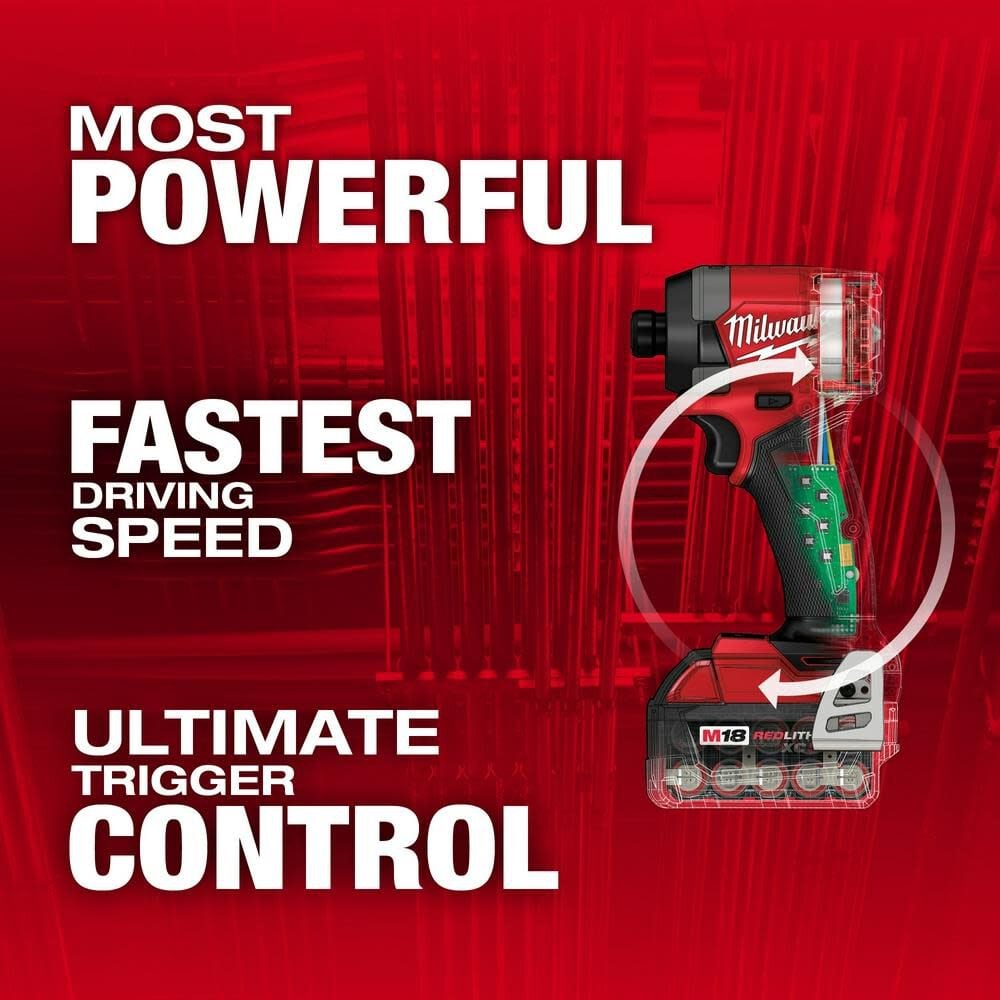 Milwaukee M18 FUEL 1/4 Inch Hex Impact Driver Kit & Protective Bundle, large image number 2