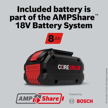 Bosch PROFACTOR 18V 8 1/4in Portable Table Saw Kit with 1 CORE18V 8.0 Ah PROFACTOR Performance Battery, large image number 8