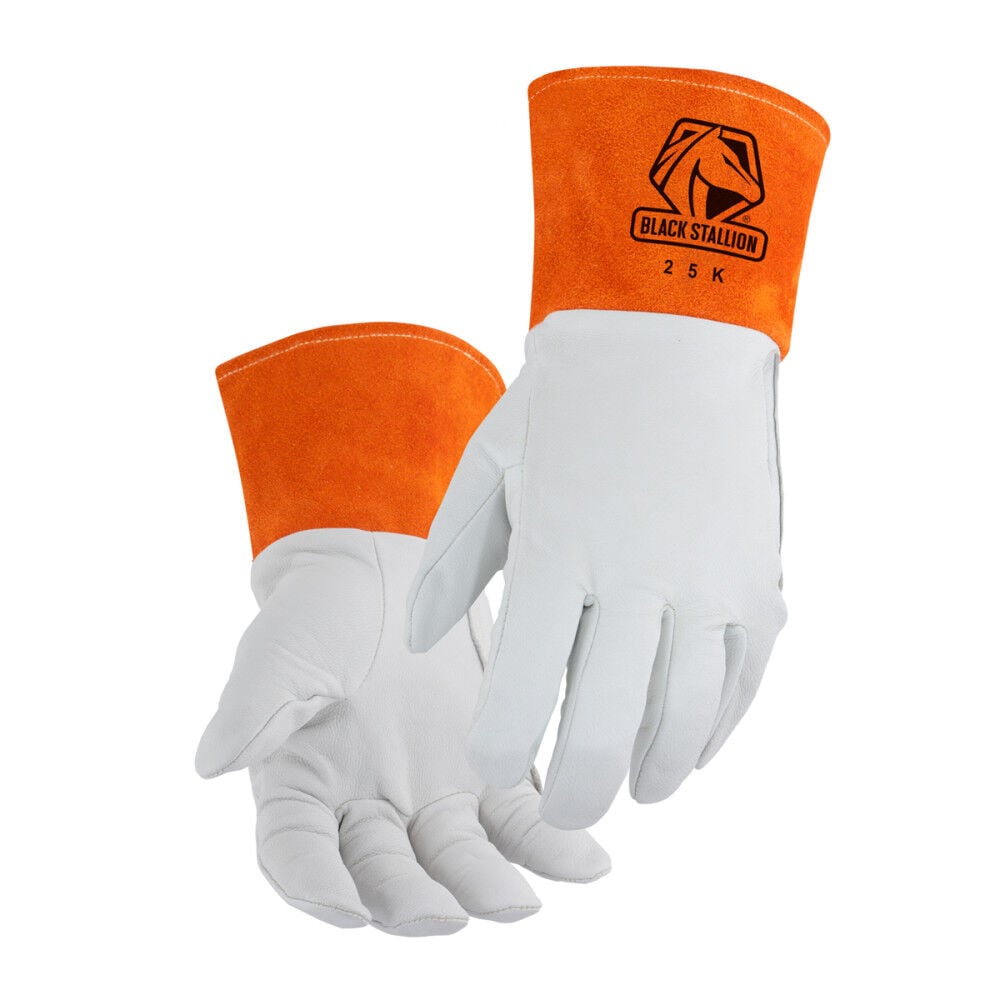 Black Stallion Premium Grain Kidskin TIG Gloves Size XL - 25KXL